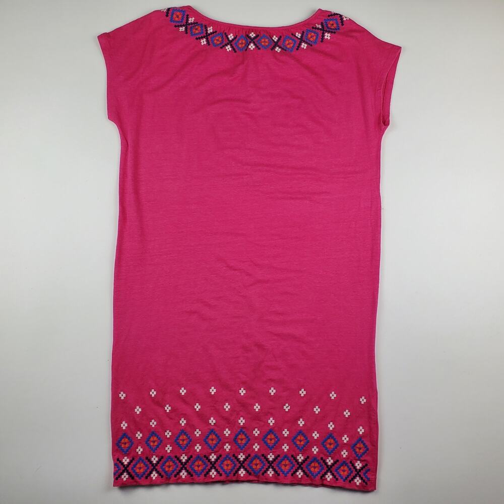 Tommy Bahama Embroidered Dress Swim Cover Tie Neck Pink Sz S - Picture 8 of 9